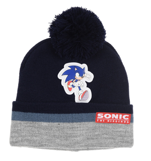 Cappello con Scaldacollo e Guanti Sonic Accessorio Invernale per Bambini 100% Acrilico - Zh40164bluscuro