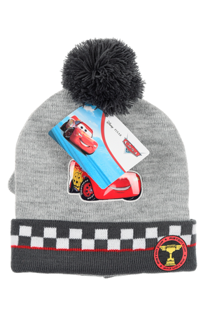 Cappello con Guanti Cars DISNEY Accessorio Invernale per Bambini 100% Acrilico - Zh40109grigio