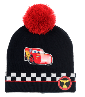 Cappello con Guanti Cars DISNEY Accessorio Invernale per Bambini 100% Acrilico - Zh40109nero