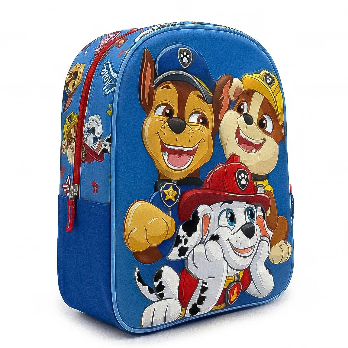 Zaino Asilo 3d Paw Patrol Borsa con Applicazioni 30 CM per Scuola Materna da Passeggio - 6560