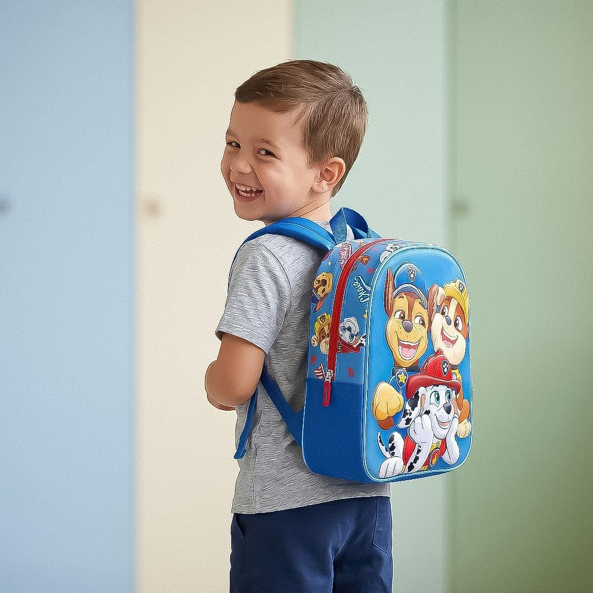 Zaino Asilo 3d Paw Patrol Borsa con Applicazioni 30 CM per Scuola Materna da Passeggio - 6560