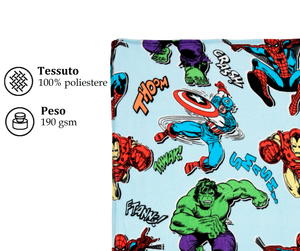 Plaid Avengers MARVEL in Coral Coperta in 100% Poliestere 190 Gsm 100 X 140 CM per Bambini - Zh46036