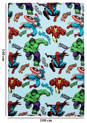 Plaid Avengers MARVEL in Coral Coperta in 100% Poliestere 190 Gsm 100 X 140 CM per Bambini - Zh46036