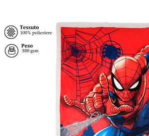 Plaid Spiderman MARVEL in Sherpa Coperta in 100% Poliestere 380 Gsm 190 X 140 CM per Bambini - Zh46049