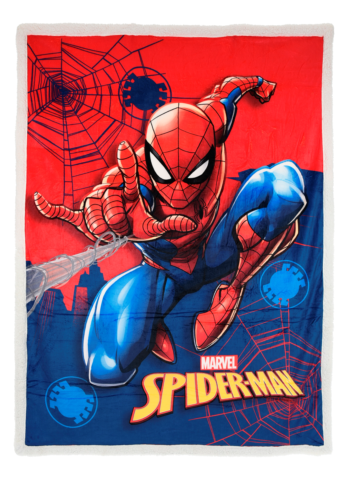 Plaid Spiderman MARVEL in Sherpa Coperta in 100% Poliestere 380 Gsm 190 X 140 CM per Bambini - Zh46049