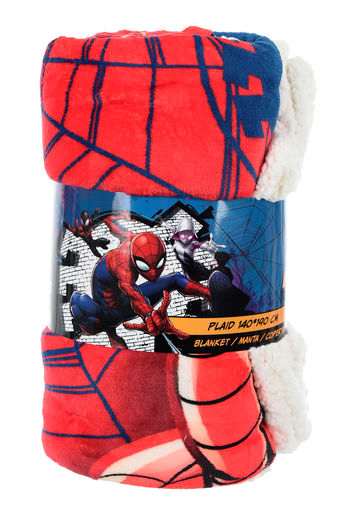 Plaid Spiderman MARVEL in Sherpa Coperta in 100% Poliestere 380 Gsm 190 X 140 CM per Bambini - Zh46049