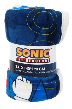Plaid Sonic in Sherpa Coperta in 100% Poliestere 380 Gsm 190 X 140 CM per Bambini - Zh46051