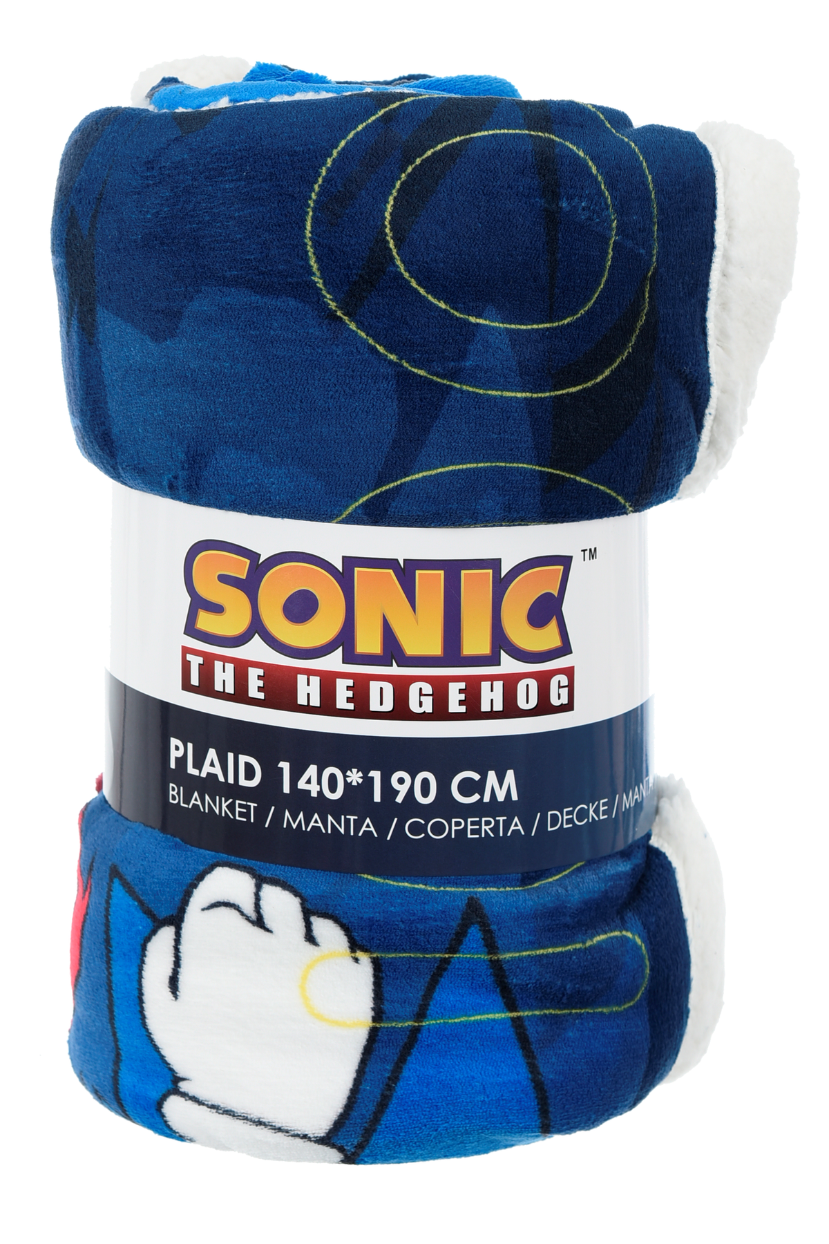 Plaid Sonic in Sherpa Coperta in 100% Poliestere 380 Gsm 190 X 140 CM per Bambini - Zh46051