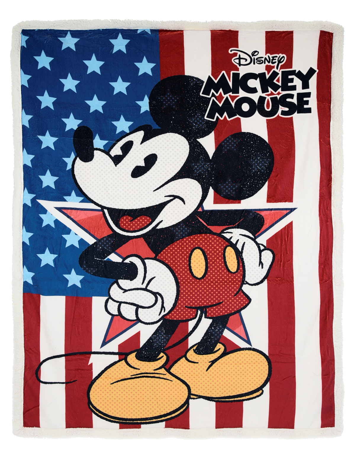 Plaid Mickey Mouse DISNEY in Sherpa Coperta in 100% Poliestere 380 Gsm 190 X 140 CM per Bambini - Zh46052