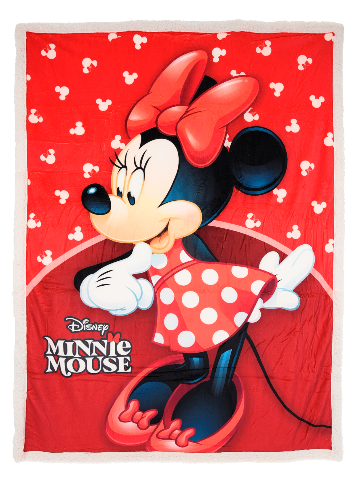 Plaid Minnie DISNEY in Sherpa Coperta in 100% Poliestere 380 Gsm 190 X 140 CM per Bambini - Zh46057