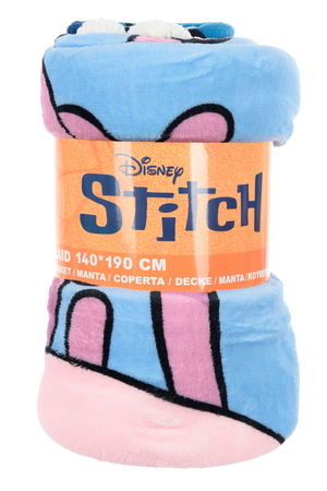 Plaid Stitch DISNEY in Sherpa Coperta in 100% Poliestere 380 Gsm 190 X 140 CM per Bambini - Zh46058