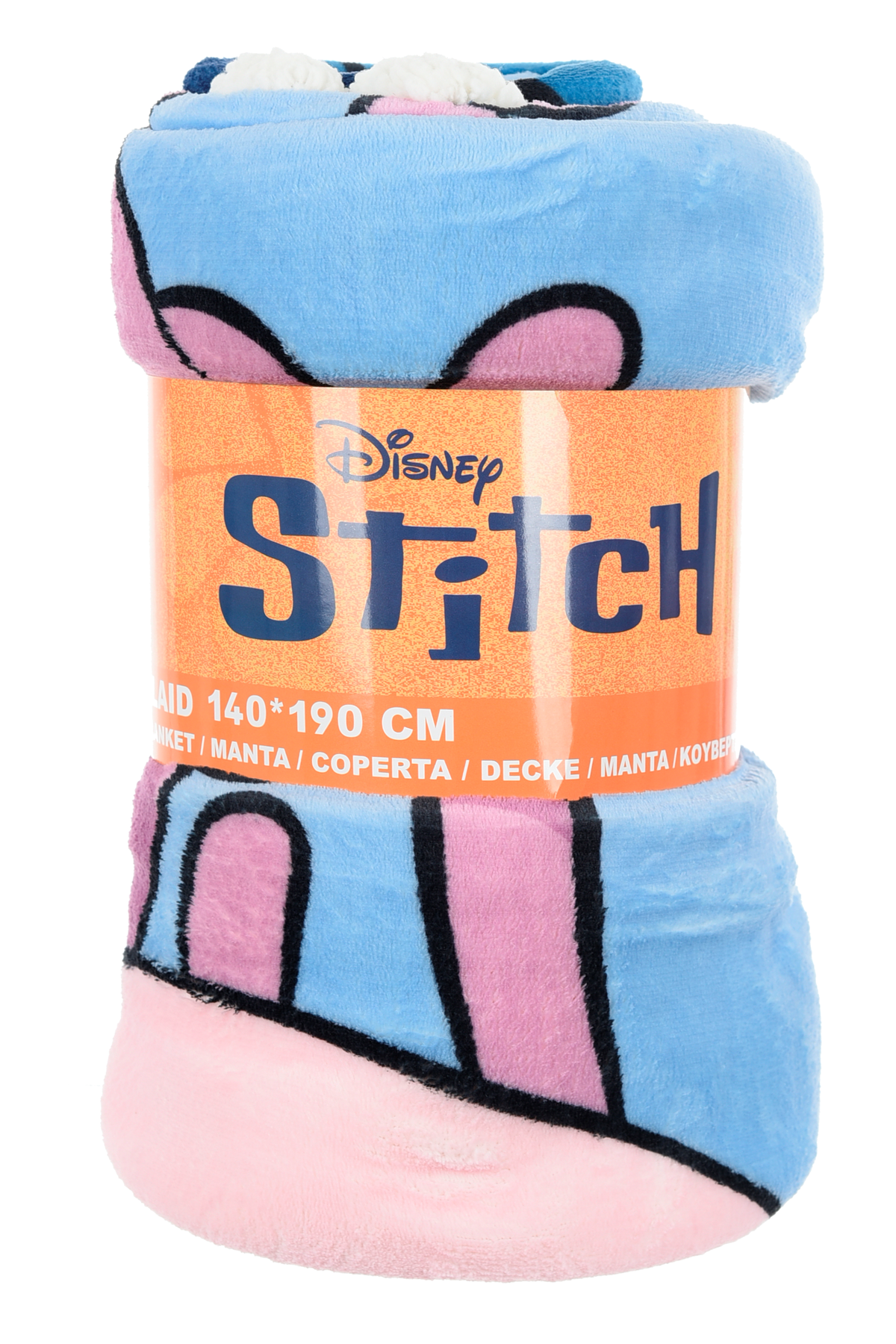 Plaid Stitch DISNEY in Sherpa Coperta in 100% Poliestere 380 Gsm 190 X 140 CM per Bambini - Zh46058