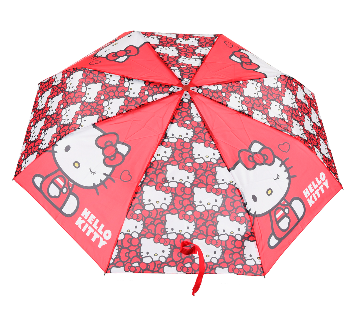 Ombrello Pieghevole Hello Kitty Sanrio per Bambine con Apertura Manuale - Zh40177