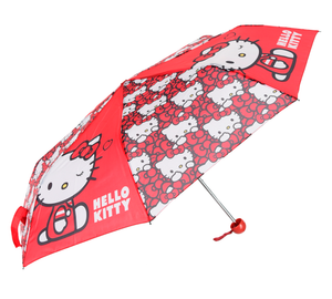 Ombrello Pieghevole Hello Kitty Sanrio per Bambine con Apertura Manuale - Zh40177