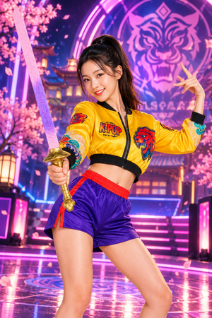 Spada Giocattolo Kpop Star Nova 81 CM Accessorio Travestimento Cosplay Rumi Huntrix - 27847