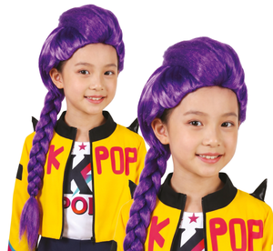 Parrucca Treccia Mystic Kpop Bambina Accessorio Travestimento Cosplay Rumi Huntrix - 48180
