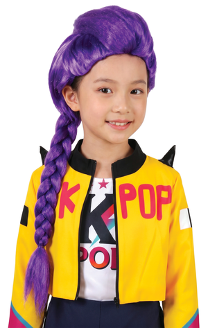 Parrucca Treccia Mystic Kpop Bambina Accessorio Travestimento Cosplay Rumi Huntrix - 48180
