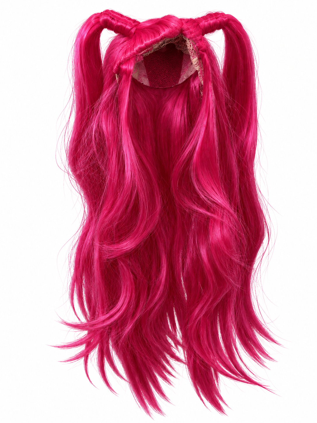 Parrucca Kpop Rosa Charm Bambina Accessorio Travestimento Cosplay Mira Huntrix - 48181