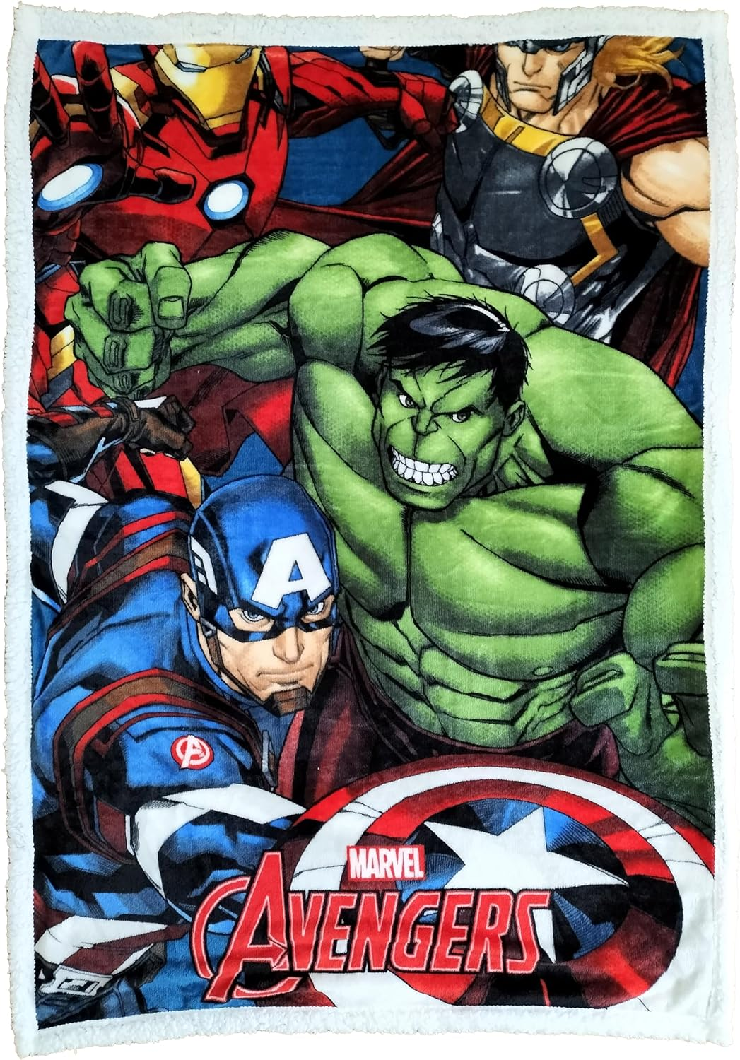 Plaid in Sherpa Avengers MARVEL Coperta Doppio Strato 100 X 140 CM Bambino - Je13517