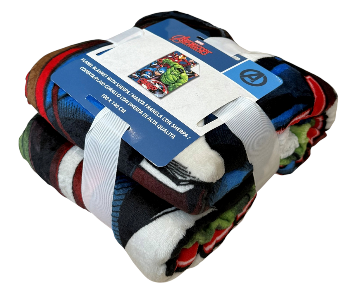 Plaid in Sherpa Avengers MARVEL Coperta Doppio Strato 100 X 140 CM Bambino - Je13517