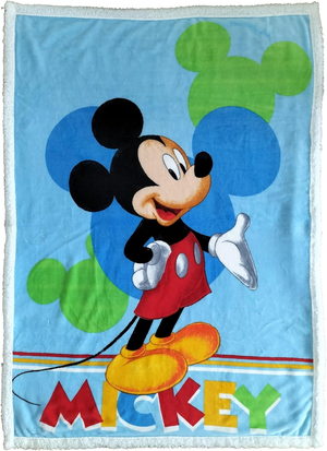 Plaid in Sherpa Topolino DISNEY Coperta Doppio Strato 100 X 140 CM Bambino - Je12440