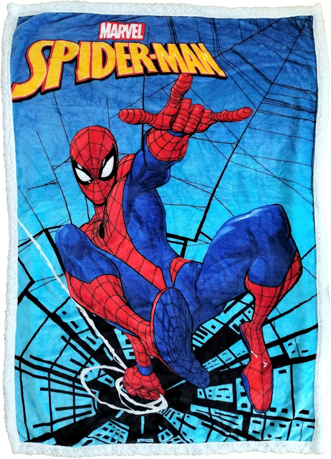 Plaid in Sherpa Spiderman MARVEL Coperta Doppio Strato 100 X 140 CM Bambino - Je13518