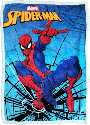 Plaid in Sherpa Spiderman MARVEL Coperta Doppio Strato 100 X 140 CM Bambino - Je13518