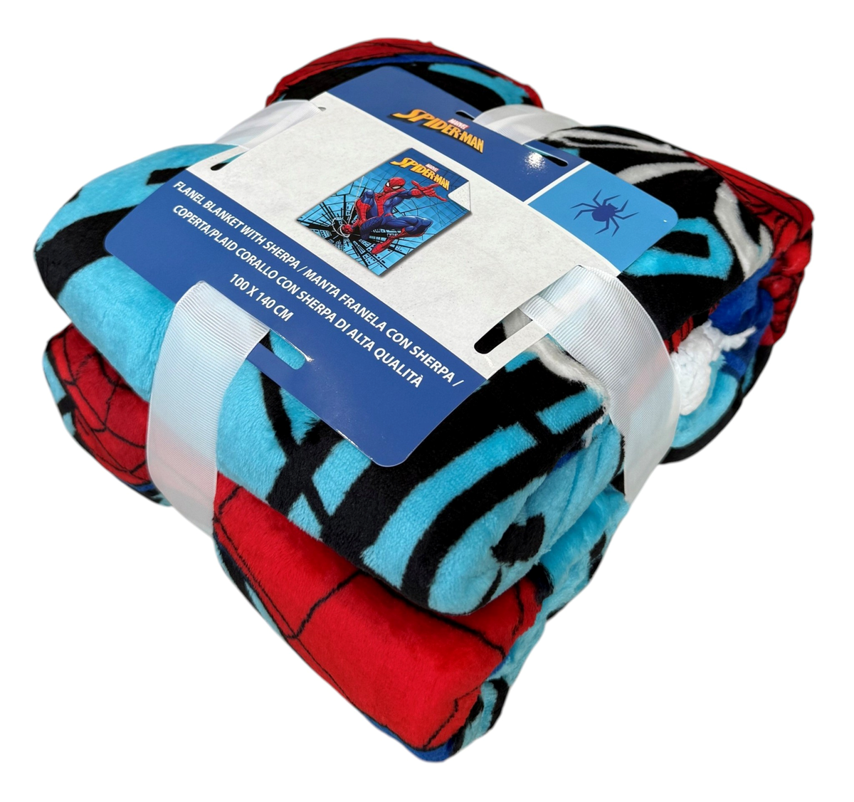 Plaid in Sherpa Spiderman MARVEL Coperta Doppio Strato 100 X 140 CM Bambino - Je13518