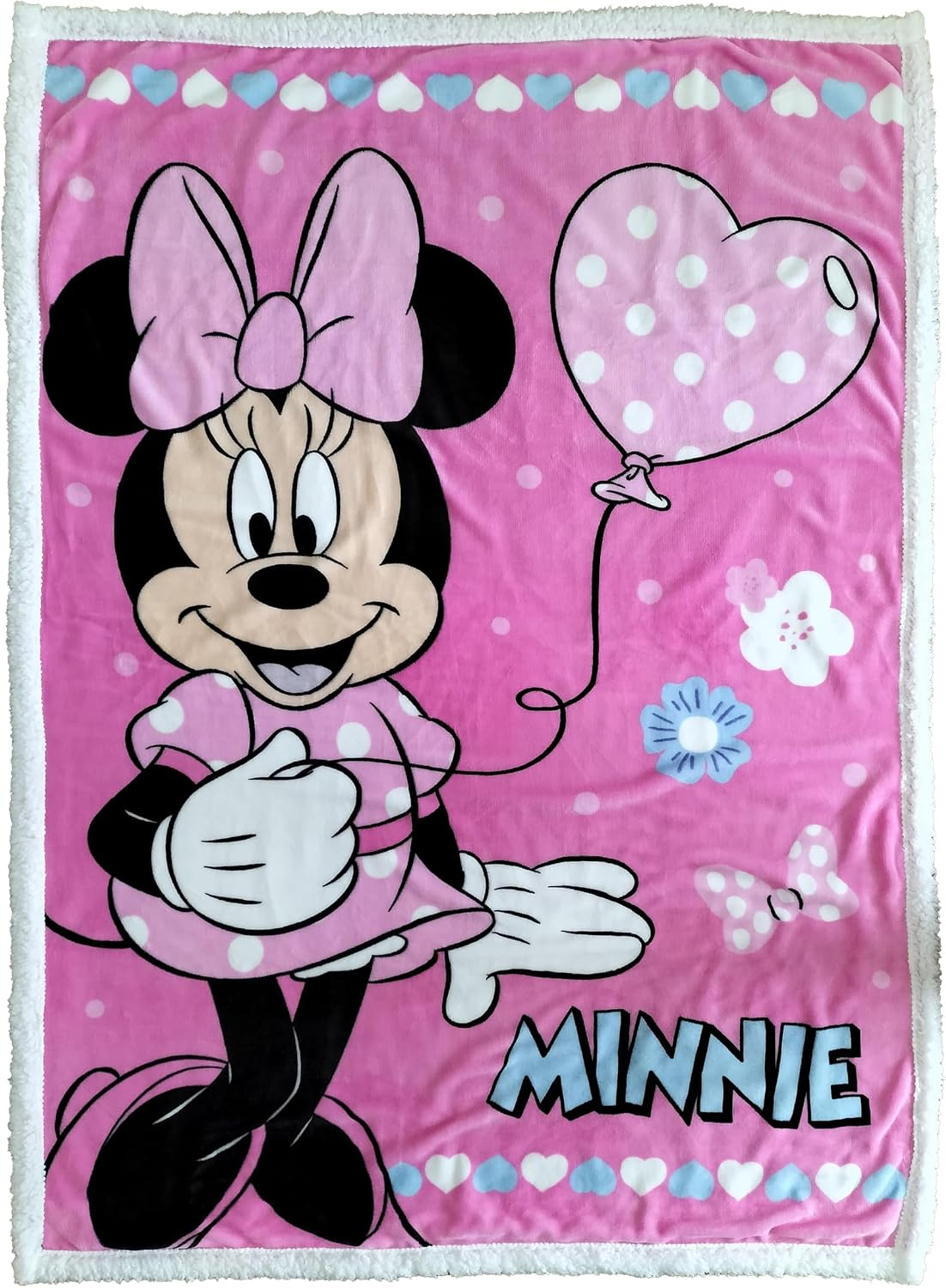 Plaid in Sherpa Minnie DISNEY Coperta Doppio Strato 100 X 140 CM Bambina - Je12441