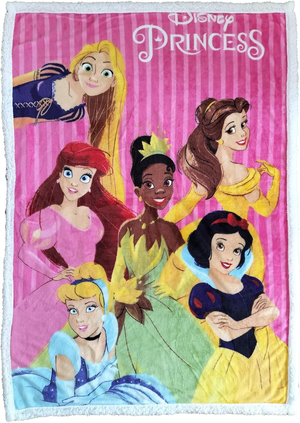 Plaid in Sherpa Principesse DISNEY Coperta Doppio Strato 100 X 140 CM Bambina - Je13519
