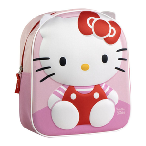 Zaino Asilo 3d Hello Kitty Borsa con Applicazioni 30 CM per Scuola Materna da Passeggio - 5848