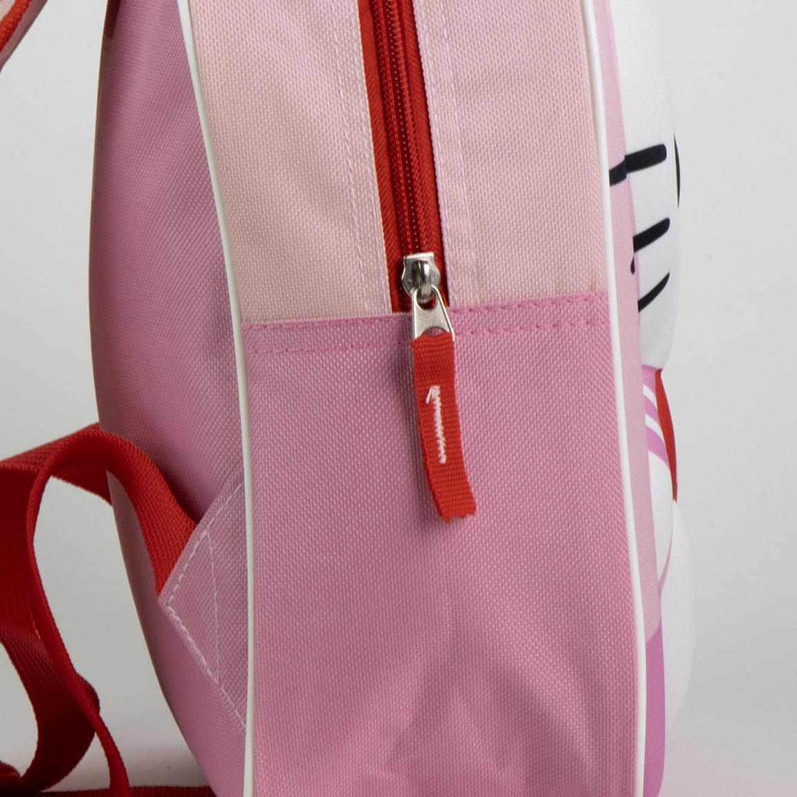 Zaino Asilo 3d Hello Kitty Borsa con Applicazioni 30 CM per Scuola Materna da Passeggio - 5848