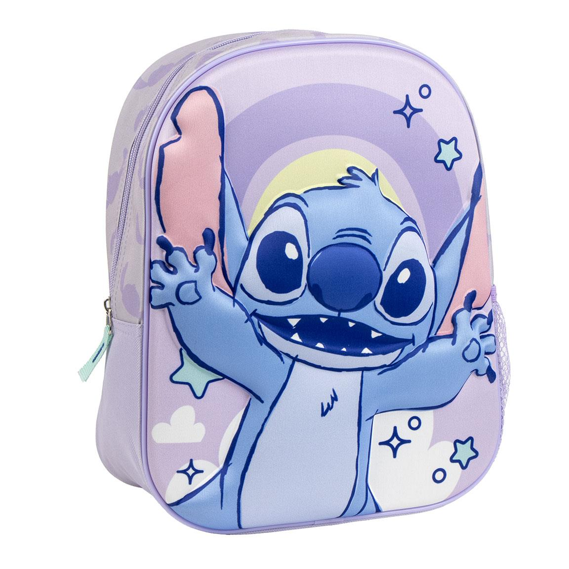 Zaino Asilo 3d Stitch DISNEY Borsa con Applicazioni 32 CM per Scuola Materna da Passeggio - 5874