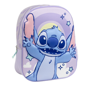 Zaino Asilo 3d Stitch DISNEY Borsa con Applicazioni 32 CM per Scuola Materna da Passeggio - 5874