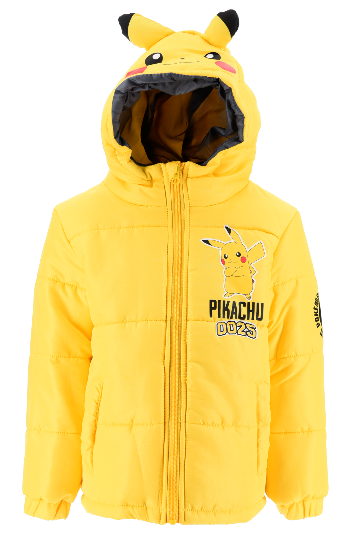 Giubbotto Imbottito Pikachu con Cappuccio Bambino 4/10 Anni - Zh10317