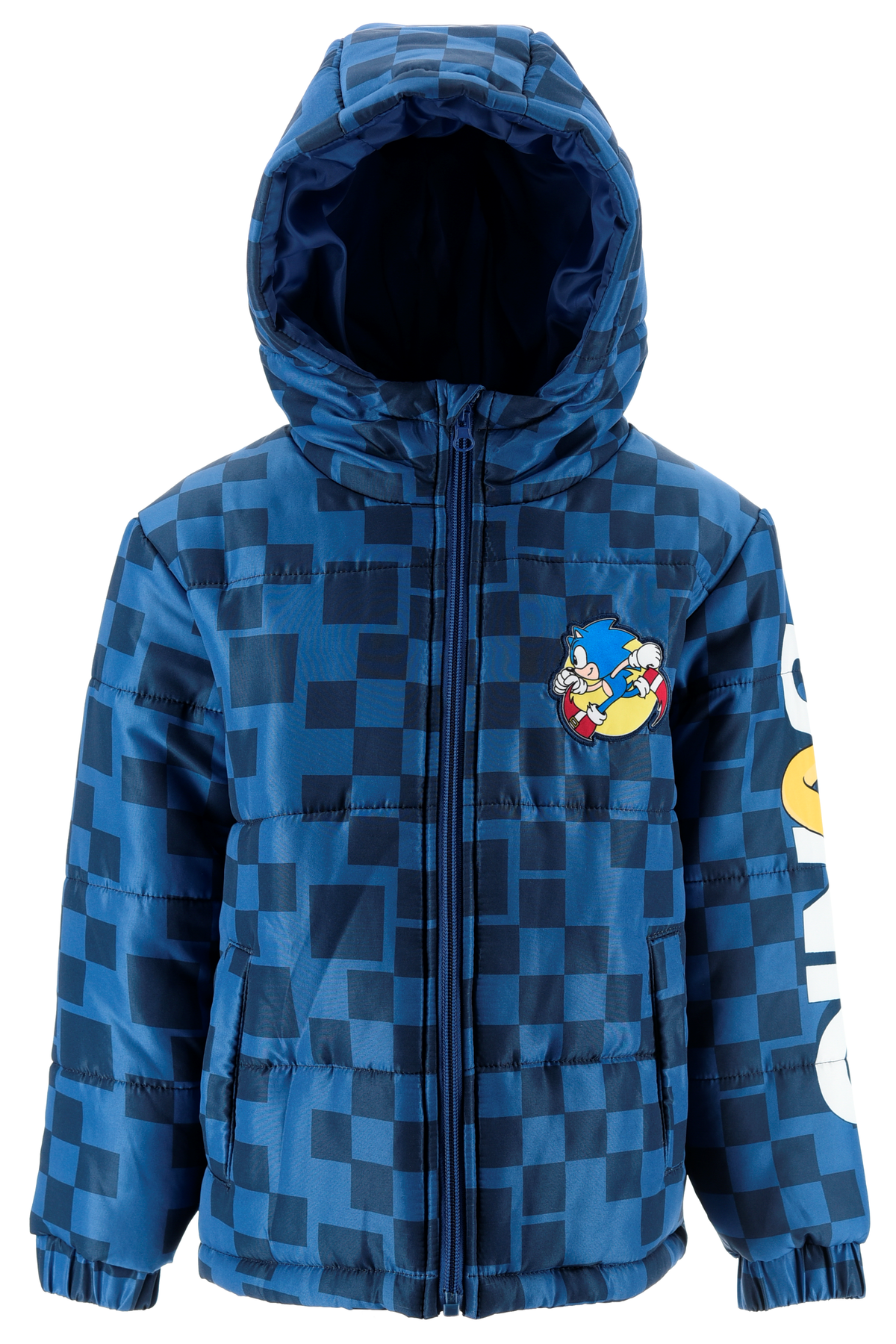Giubbotto Imbottito Sonic con Cappuccio Bambino 4/10 Anni - Zh10325
