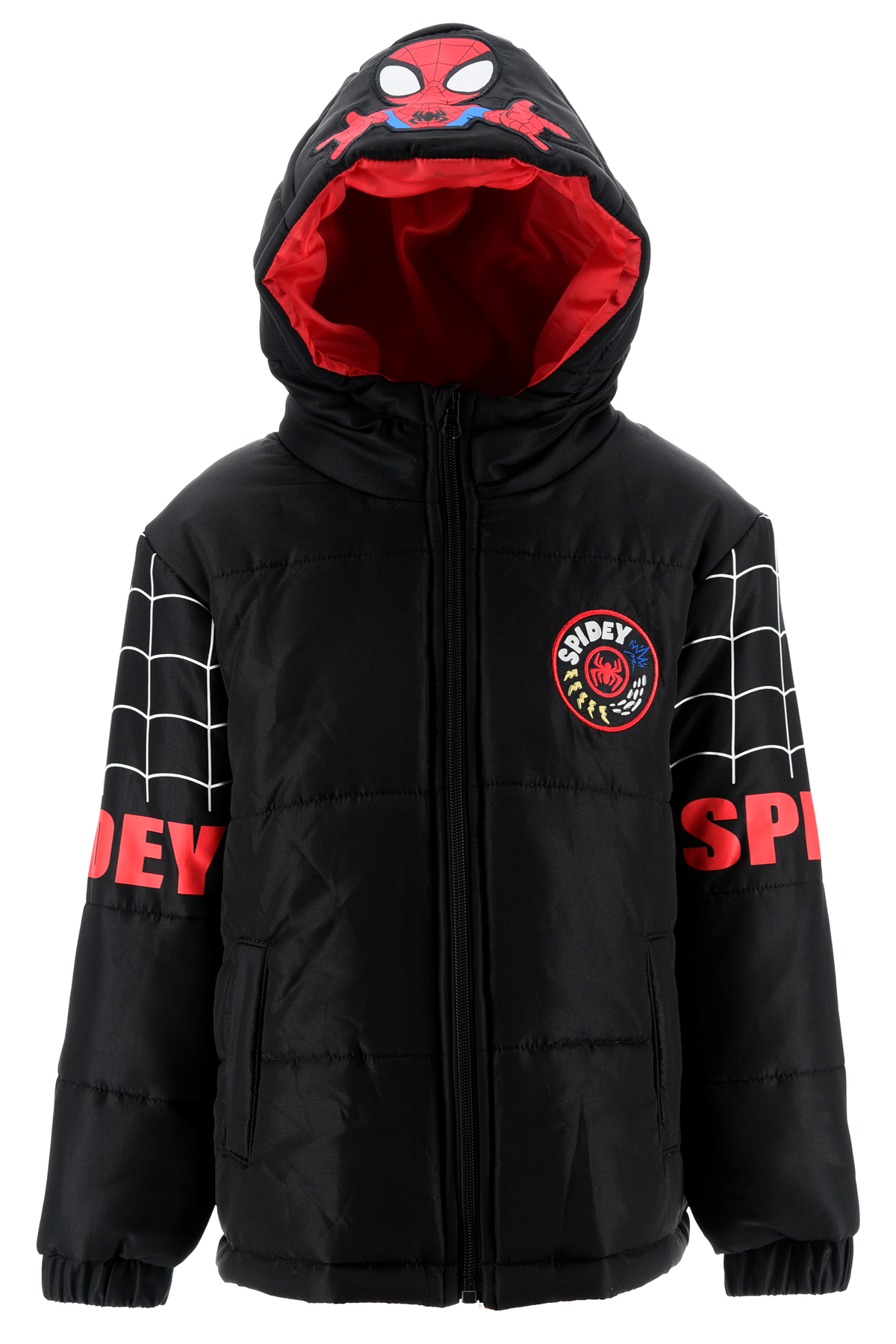 Giubbotto Imbottito Spiderman MARVEL con Cappuccio Bambino 3/6 Anni - Zh10348
