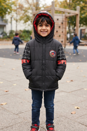 Giubbotto Imbottito Spiderman MARVEL con Cappuccio Bambino 3/6 Anni - Zh10348