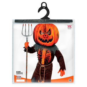 Costume Zucca Spaventosa Tunica e Maschera Travestimento Halloween Cosplay - 9353