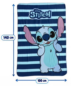 Plaid Stitch Blu DISNEY Coperta in Pile 220 Gsm 100 X 140 CM per Bambini - Je15477gf