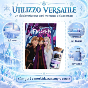 Plaid Frozen DISNEY Coperta in Pile 220 Gsm 100 X 140 CM per Bambine - Je15475gf