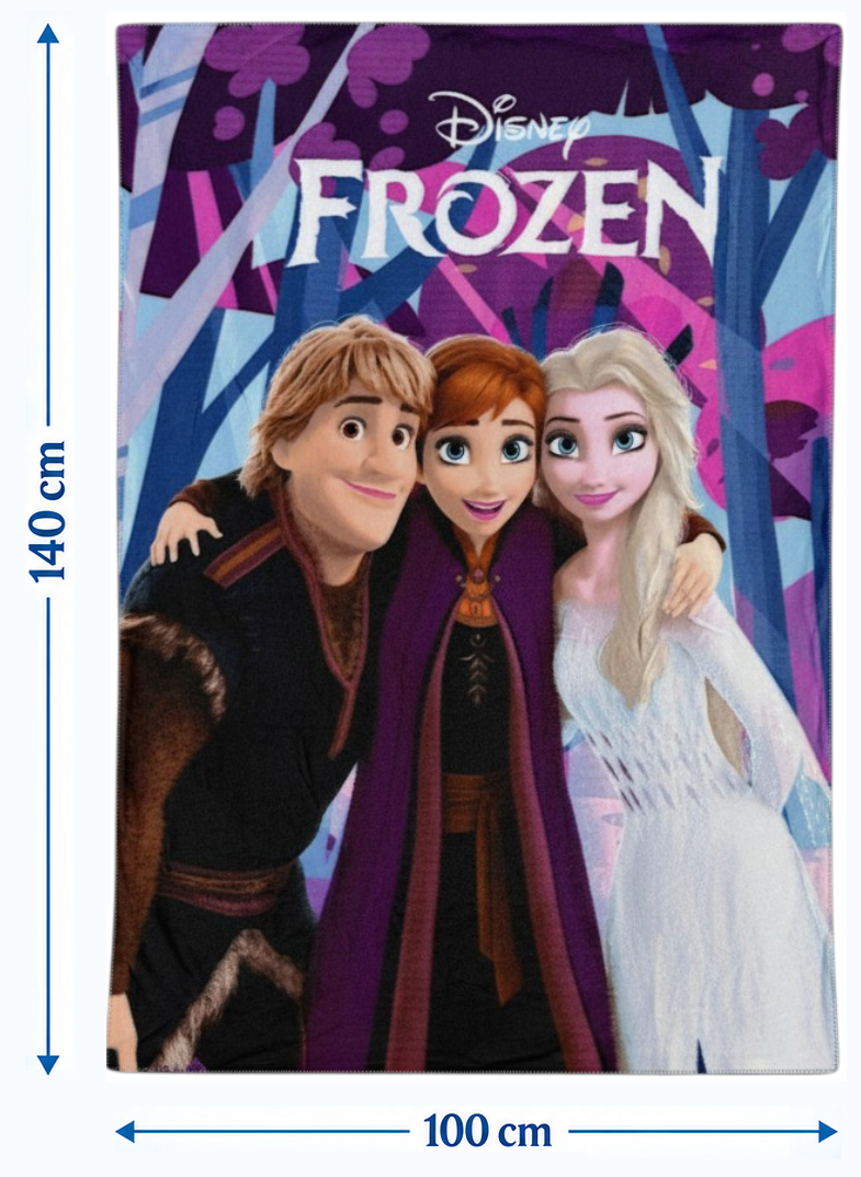 Plaid Frozen DISNEY Coperta in Pile 220 Gsm 100 X 140 CM per Bambine - Je15475gf
