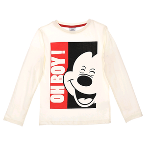 T-Shirt Topolino Bambino Ragazzo Sun City 3/8 Anni-Ph1498bianco