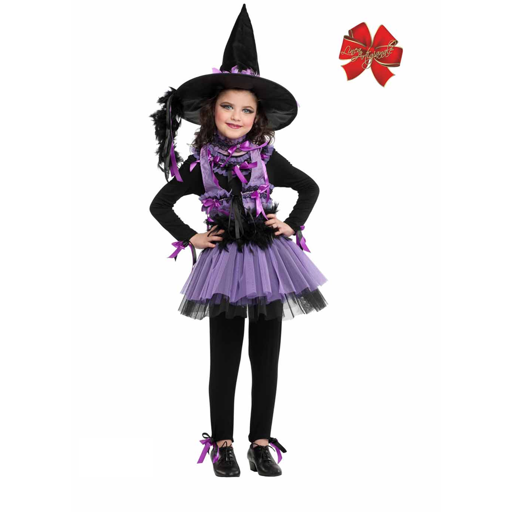 Vestito Carnevale Streghella Amanda Costume Travestimento Bambina - 53171