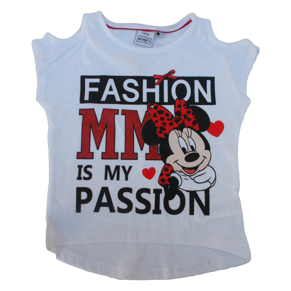 T-Shirt Maglietta Minnie DISNEY Bambina Ragazza Sun City 3/8 Anni - Qe1215bianco