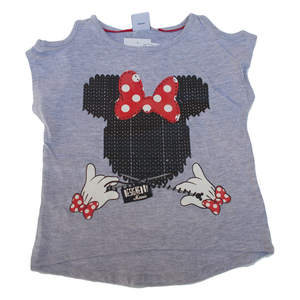 T-Shirt Maglietta Minnie DISNEY Bambina Ragazza Sun City 3/8 Anni - Qe1215grigio