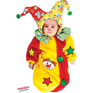 Costume in Peluche Vestito Travestimento Abito Carnevale Neonato Saccottino Pagliaccetto 3591