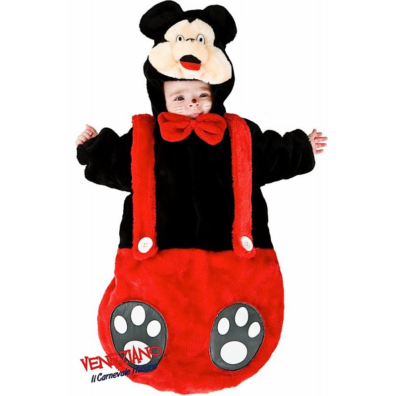 Vestito Carnevale Topino Saccottino Costume Travestimento Neonato - 88378