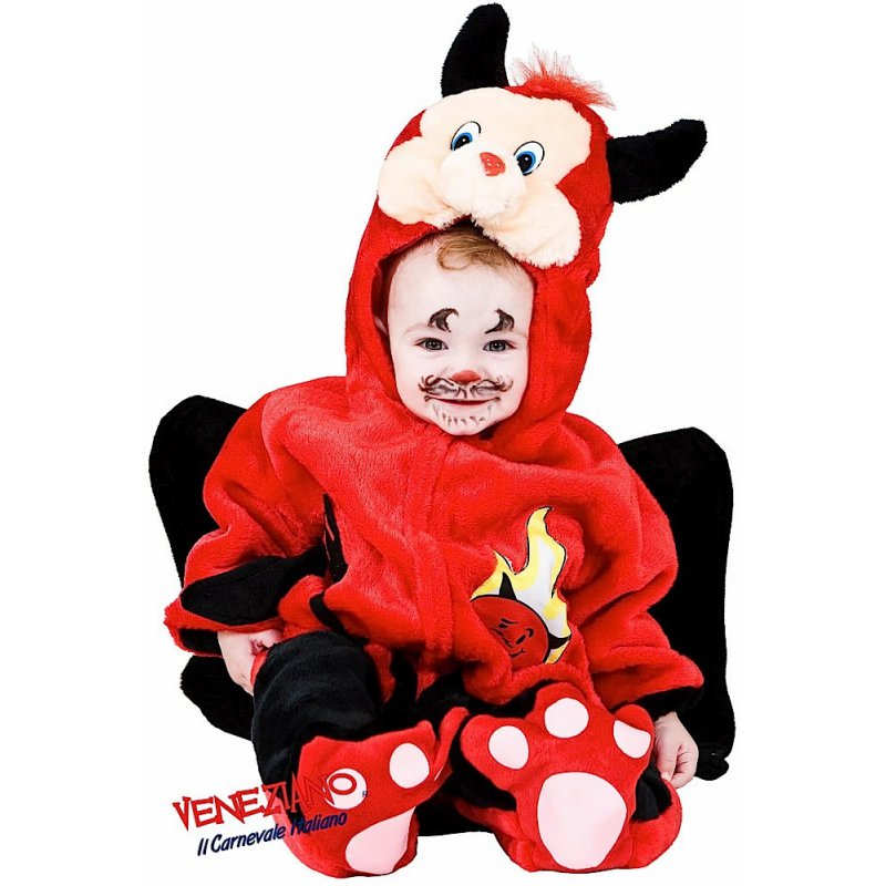 Vestito Carnevale Dolce Diavoletto Costume Travestimento Neonato - 2934