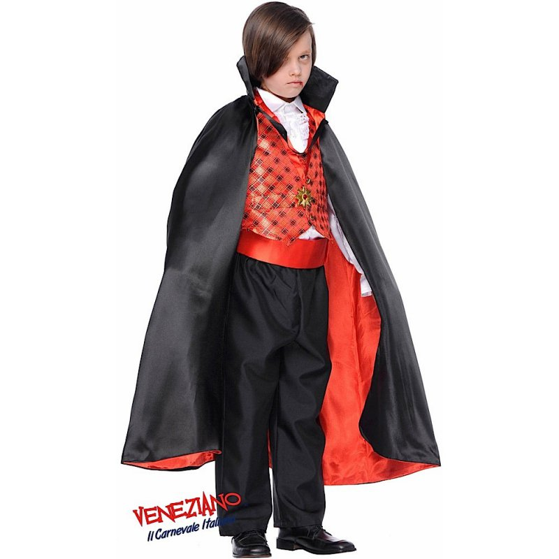 Vestito Carnevale Conte Dracula Costume Travestimento Bambino - 5946